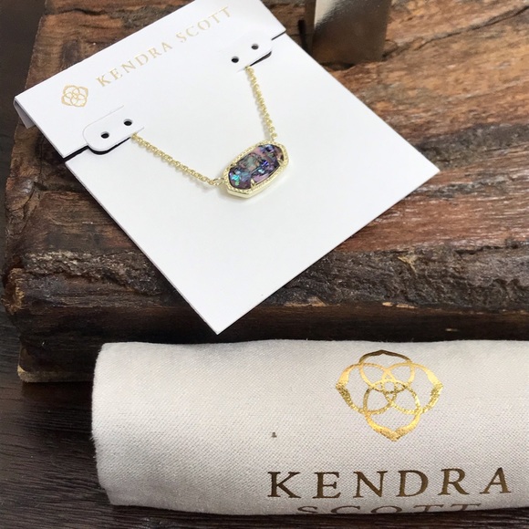 Nwt Kendra Scott Purple Crushed Abalone 